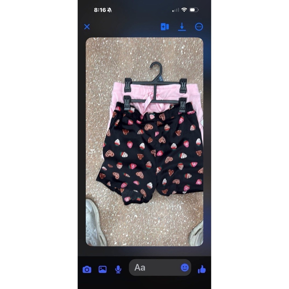 Way To Celebrate Plush Valentine's Day Candy Pajama Shorts - 2 Pair - Size 3x